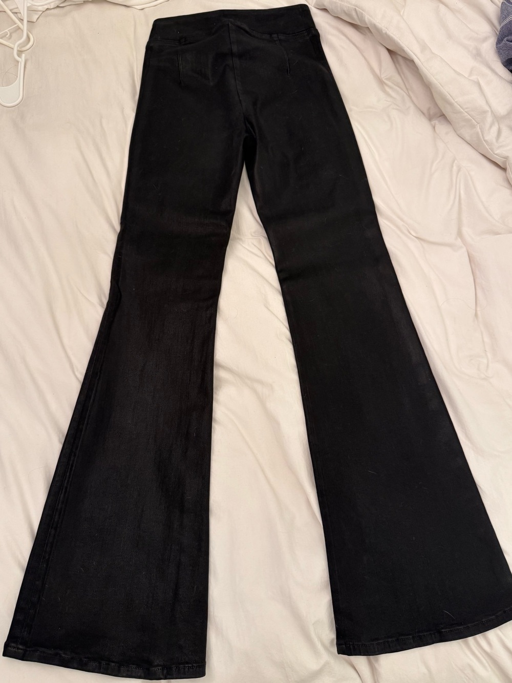 Frame Denim Black Jet Set Coated Denim Jeans